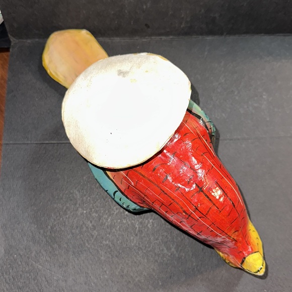 Colorful Paper Mache bird - Picture 6 of 6